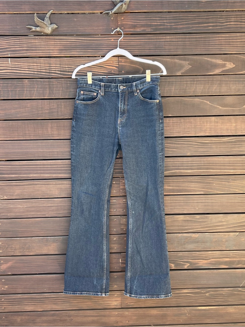 Japanese Women's Dark Blue Straight-Leg Jeans